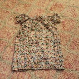 Girls colorful off the shoulder top